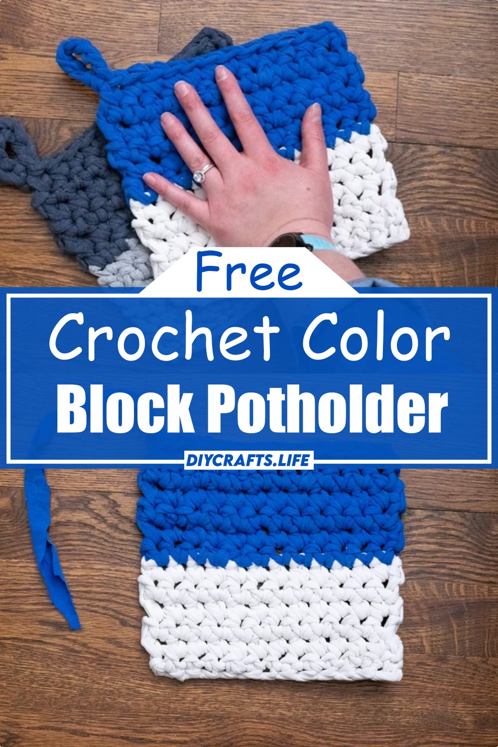  Crochet Color Block Potholder