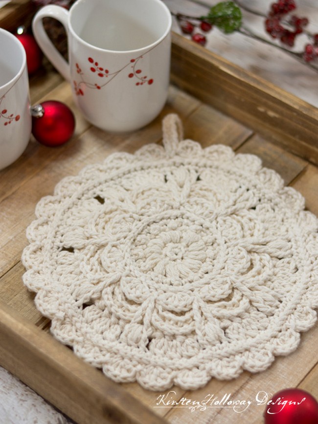  Round Crochet Hotpad Trivet