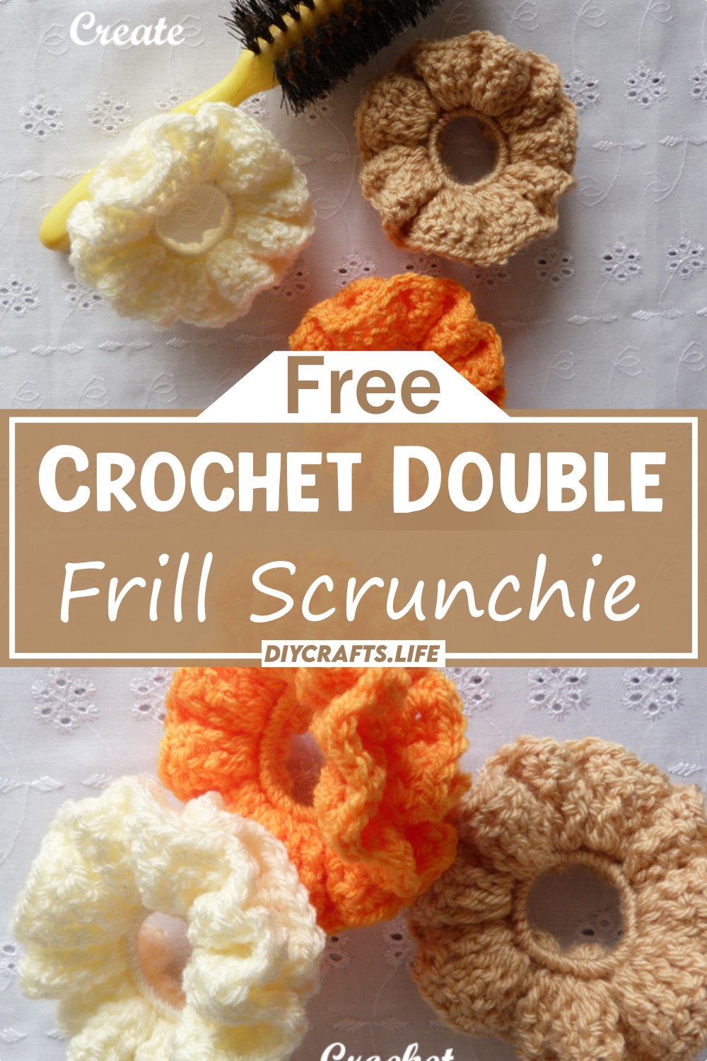 Crochet Double Frill Scrunchie