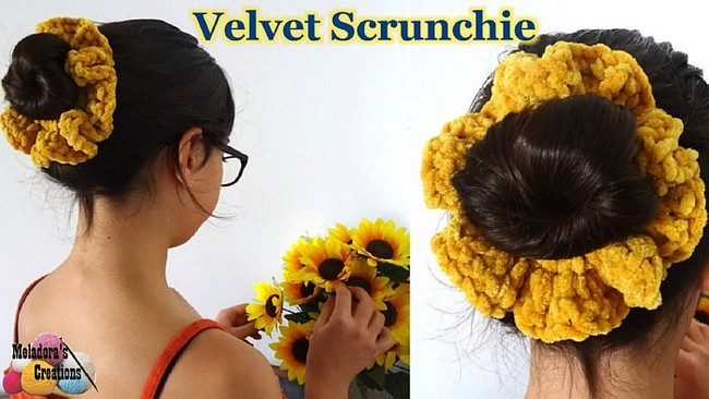 Crochet Scrunchie Without Elastic
