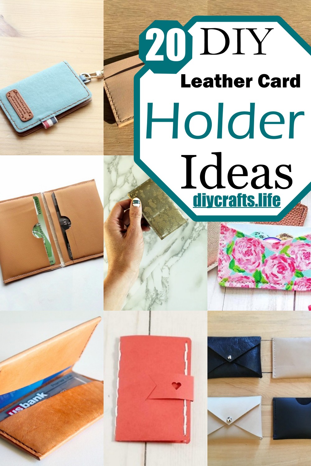 DIY Leather Card Holder Ideas 1