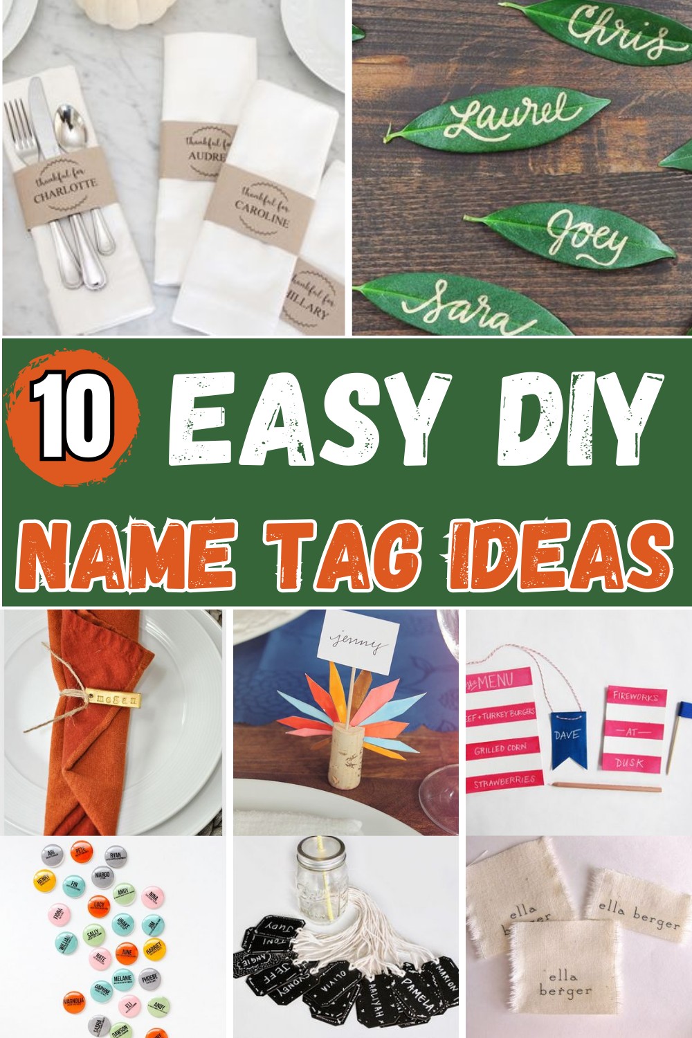 Easy DIY Name Tag Ideas