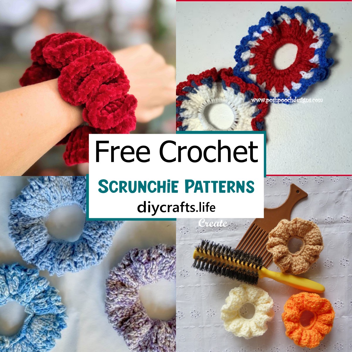 20 Free Crochet Scrunchie Patterns