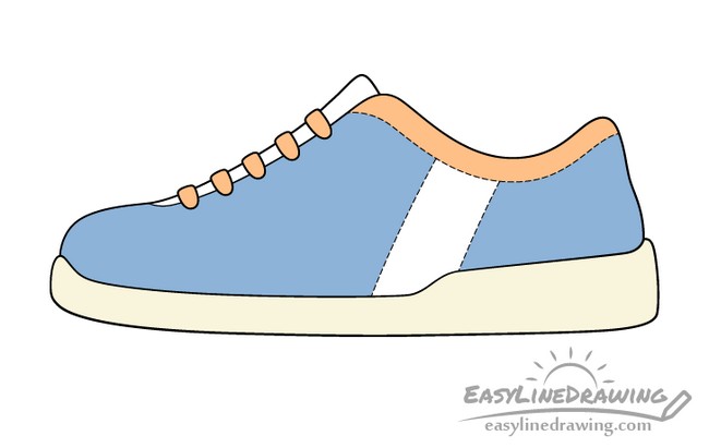 Blue And Orange Sneakers