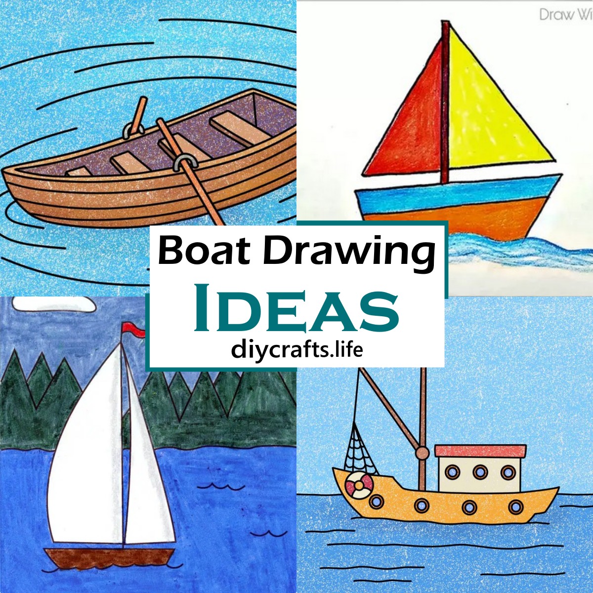 24 Boat Drawing Ideas How To Draw Boat DIY Crafts