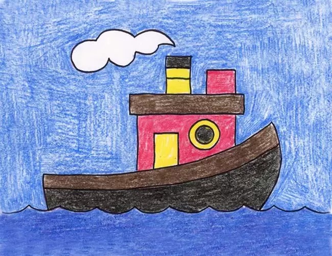 Top more than 126 boat drawing for kids super hot