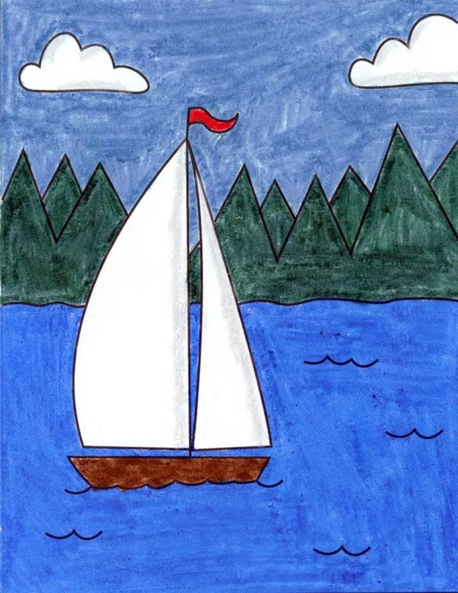  Easy How To Draw A Sailboat Tutorial