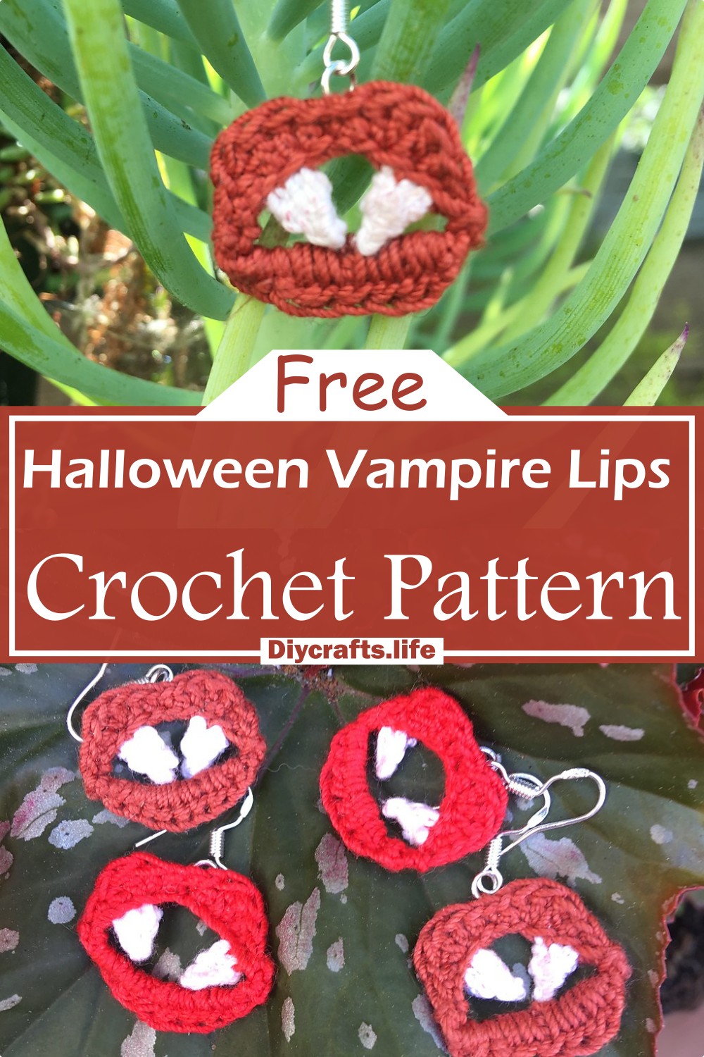 Halloween Vampire Lips Applique