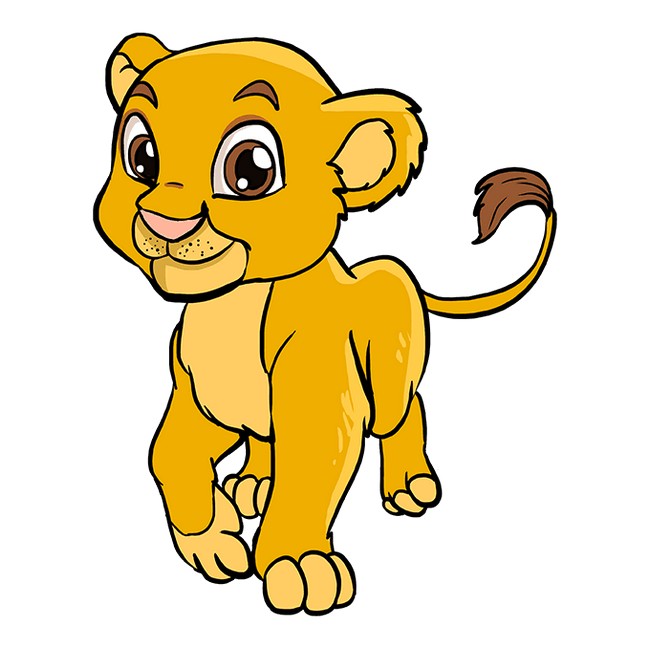 How To Draw A Baby Lion
