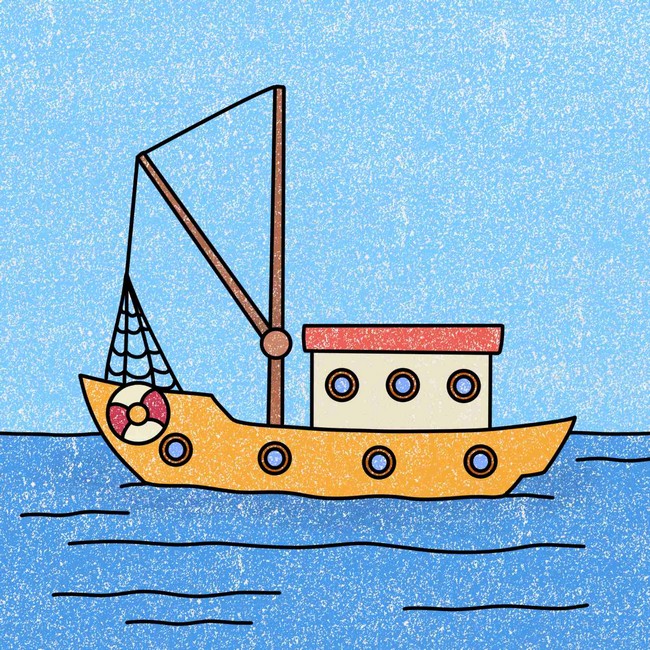  How To Draw A Fishing Boat