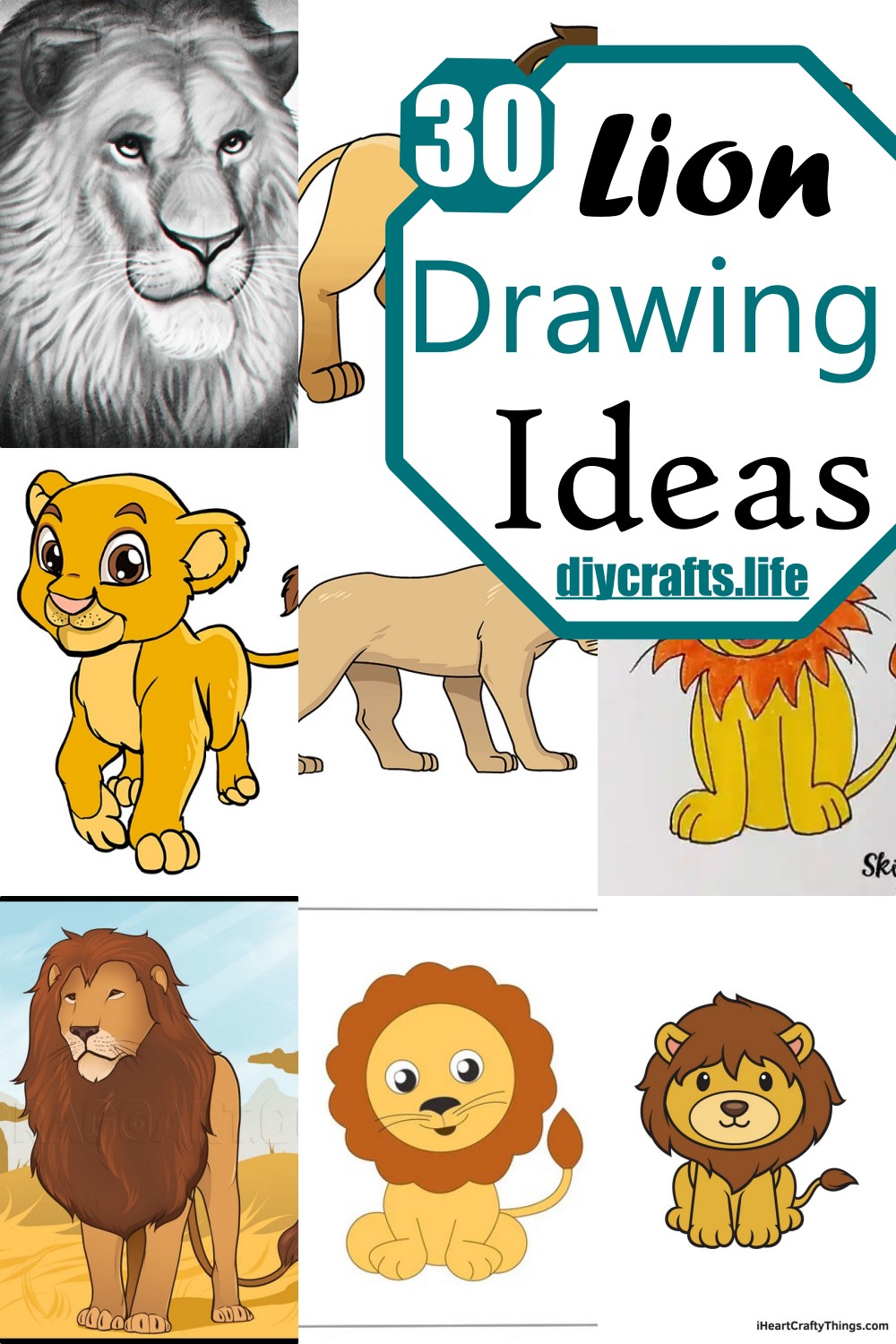 How to Draw a Lion for Kids-saigonsouth.com.vn