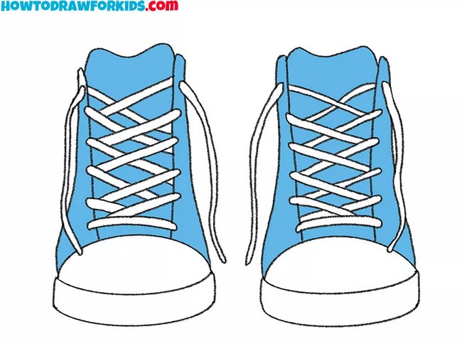 Shoes From The Front Drawing