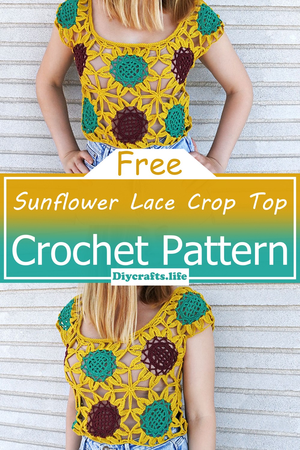 Sunflower Lace Crop Top