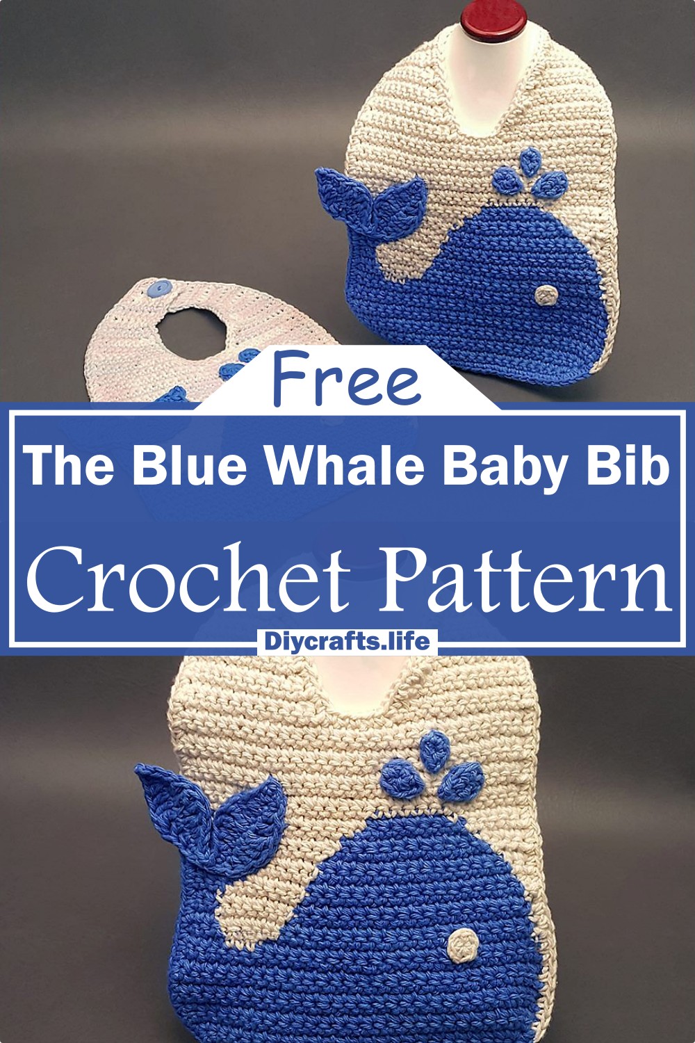 The Blue Whale Baby Bib