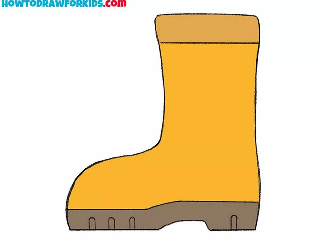 Yellow Rubber Boot Drawing