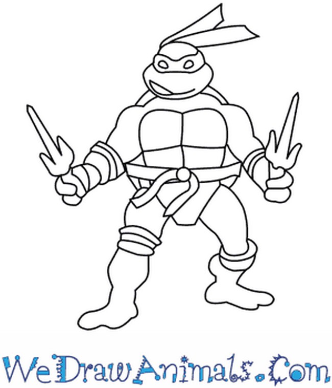 7-Step Ninja Turtle Drawing