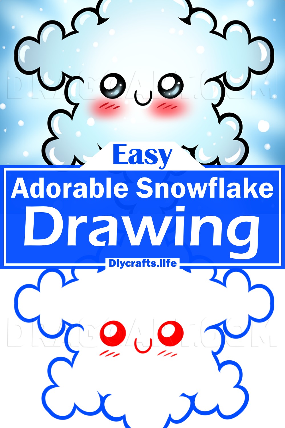 Adorable Snowflake Drawing