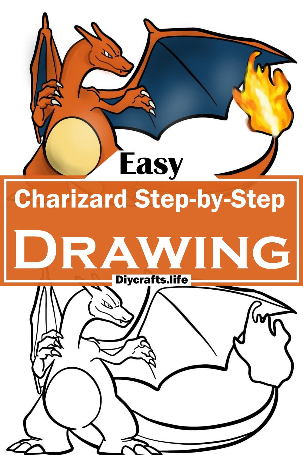 Charizard Step-by-Step Drawing