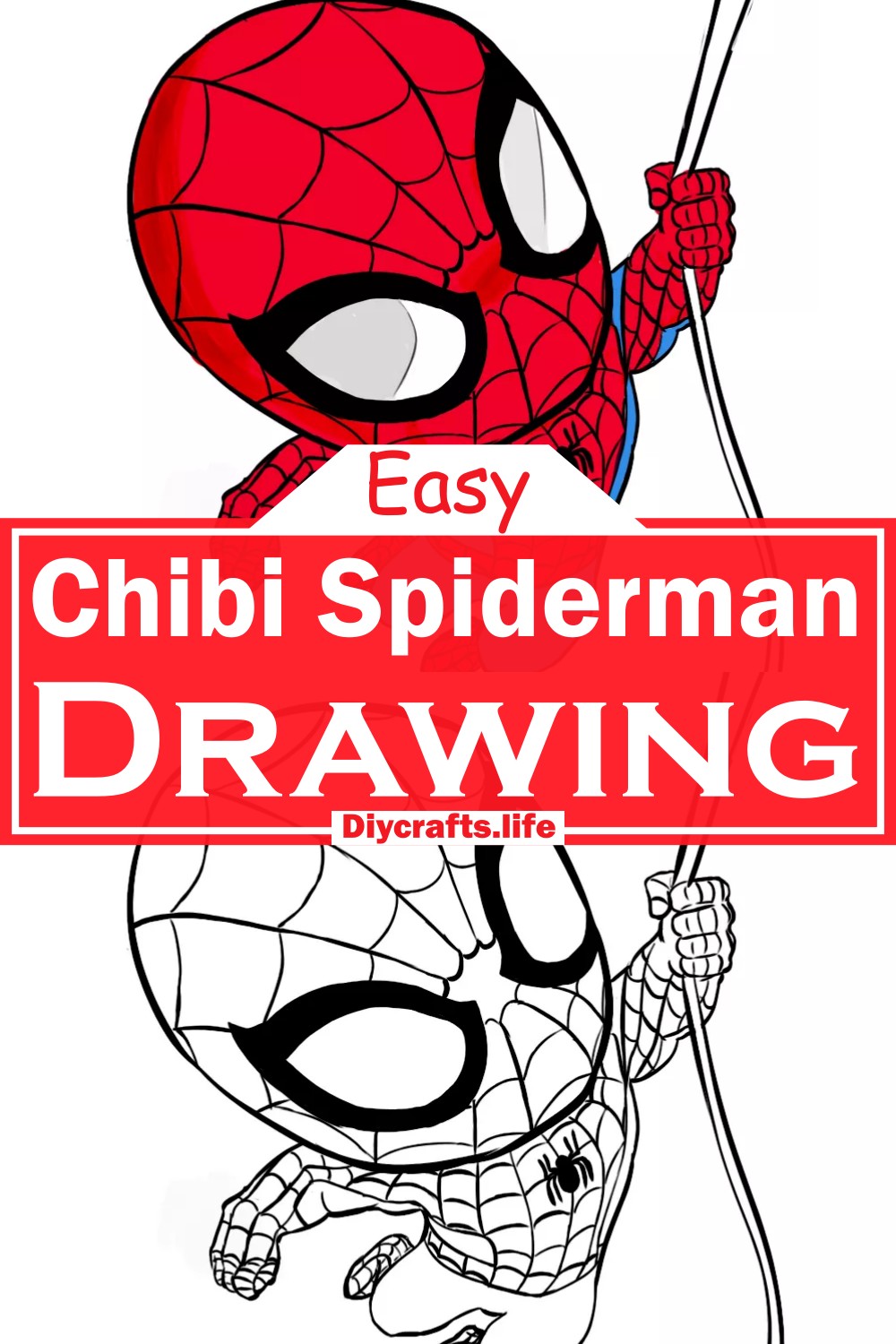 Chibi Spiderman Drawing