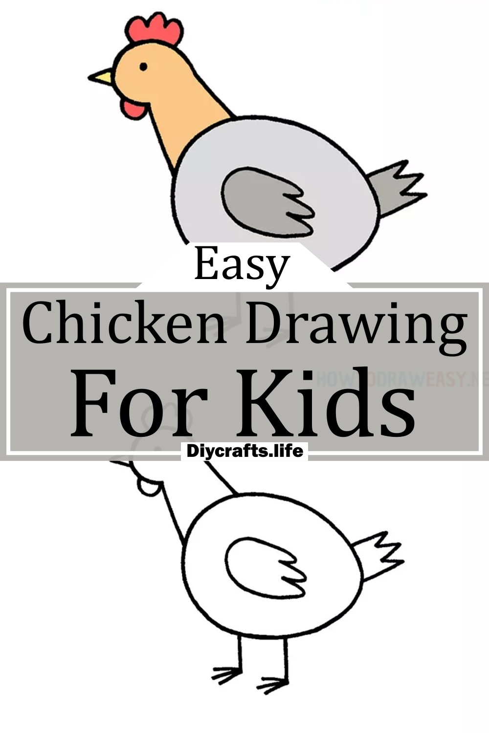Chicken Drawing For Kids