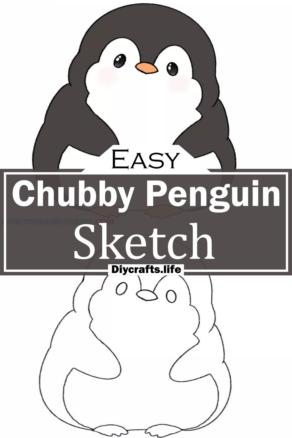 Chubby Penguin Sketch