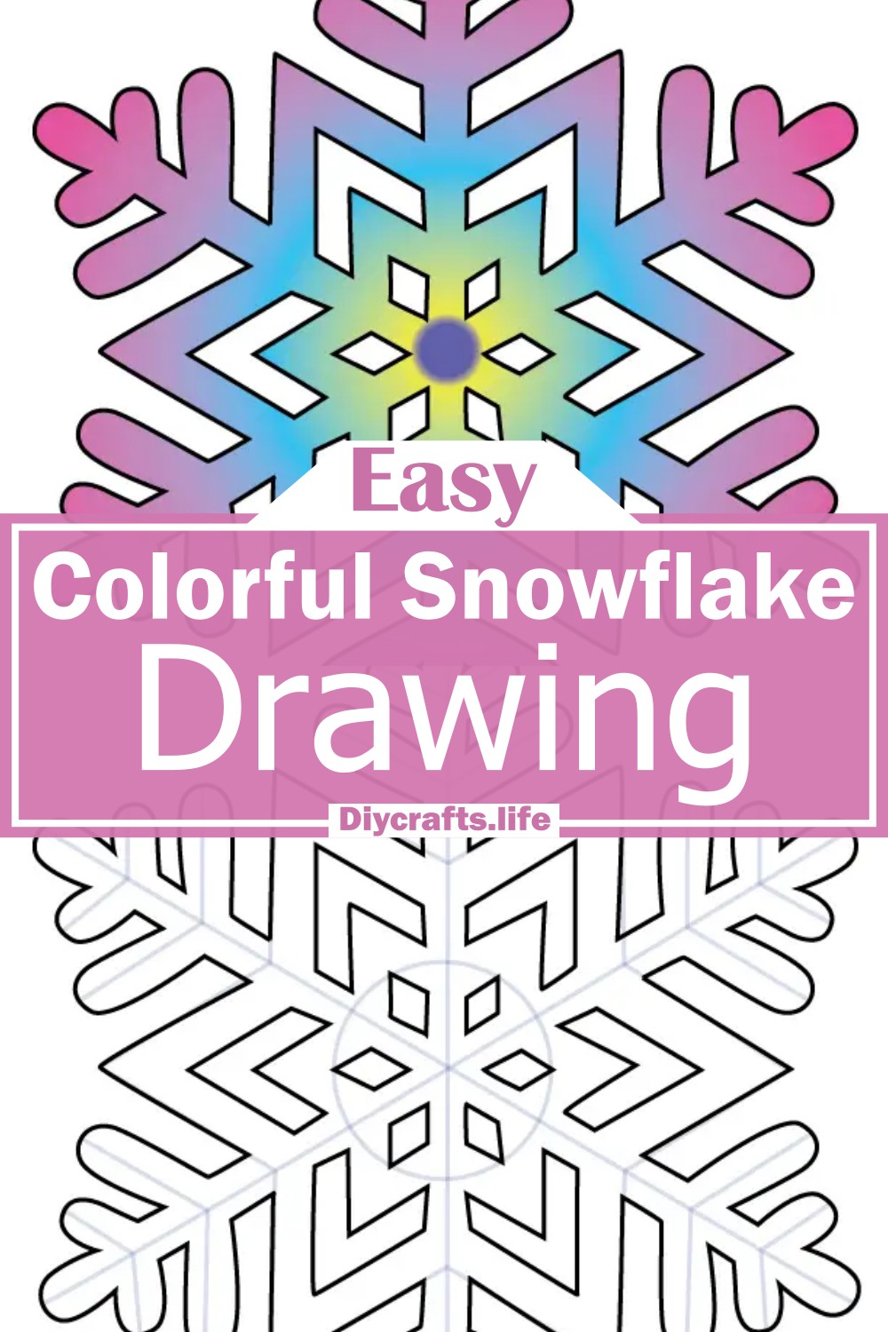 Colorful Snowflake Drawing