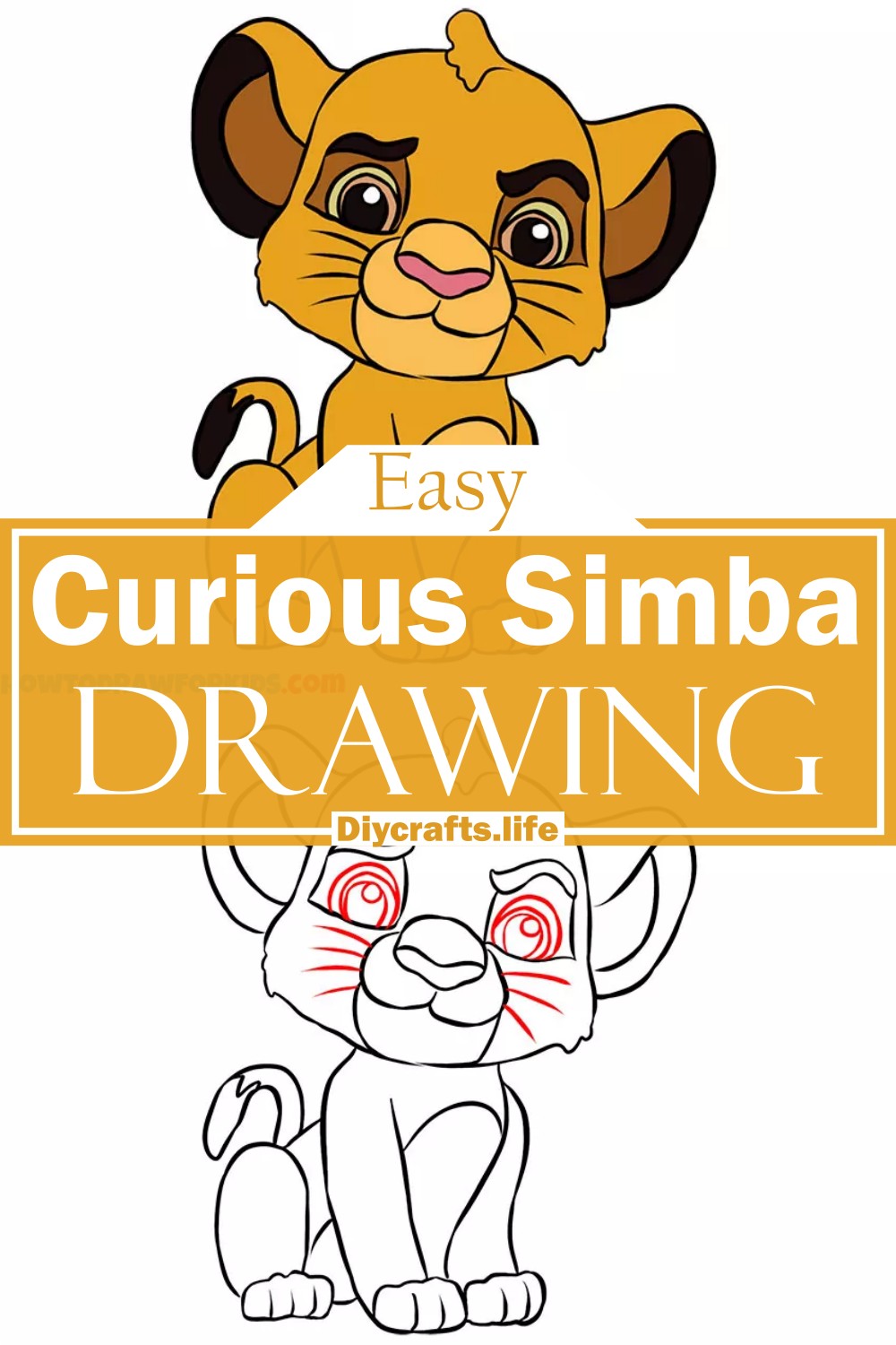 Curious Simba Drawing