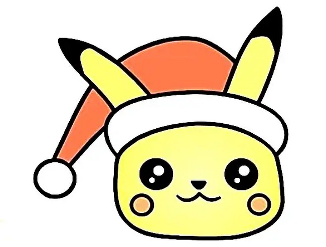 Cute Christmas Pikachu Drawing