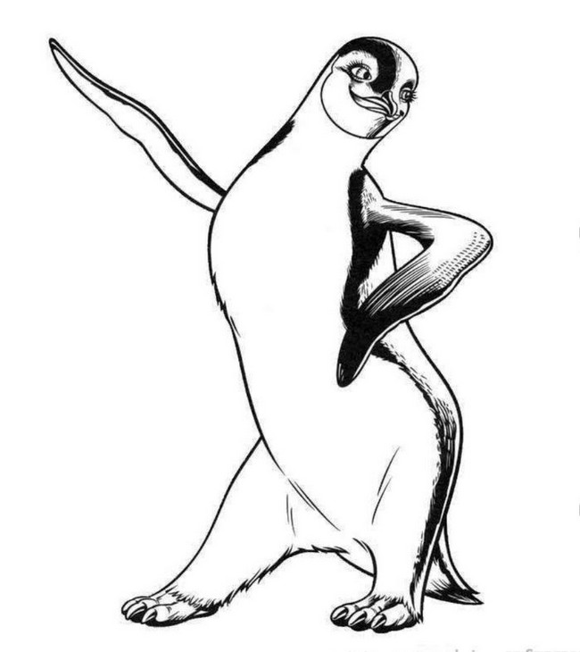 Dancing Penguin Sketch