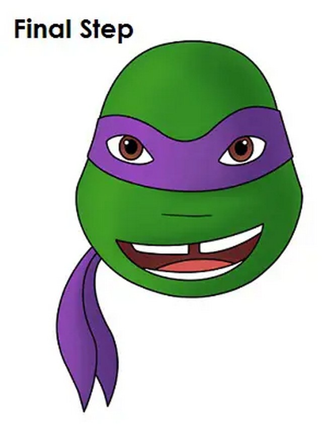 Donatello Face Drawing Tutorial
