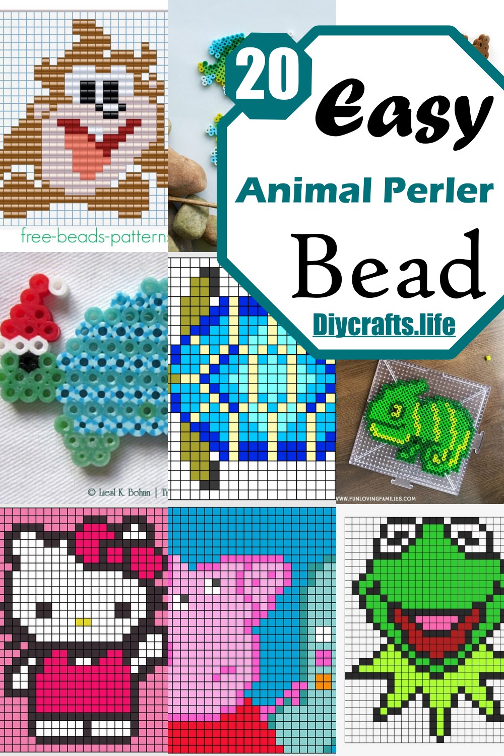 20 Easy Animal Perler Bead Patterns For Kids DIY Crafts