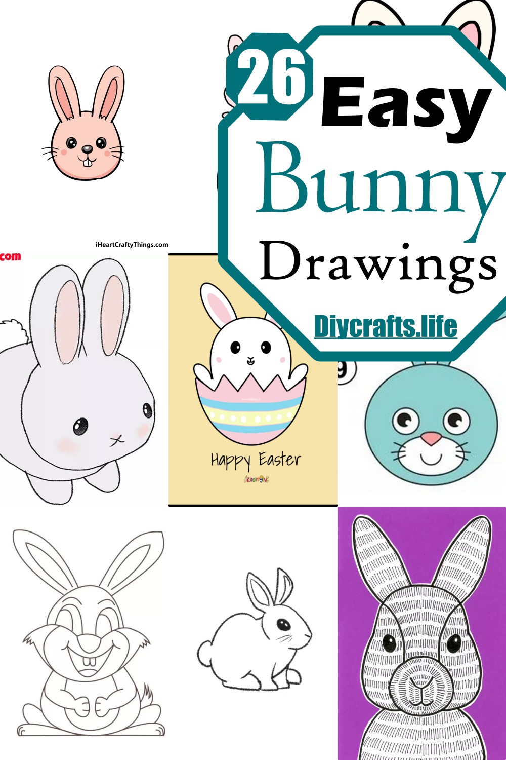 Easy Bunny Drawings 1