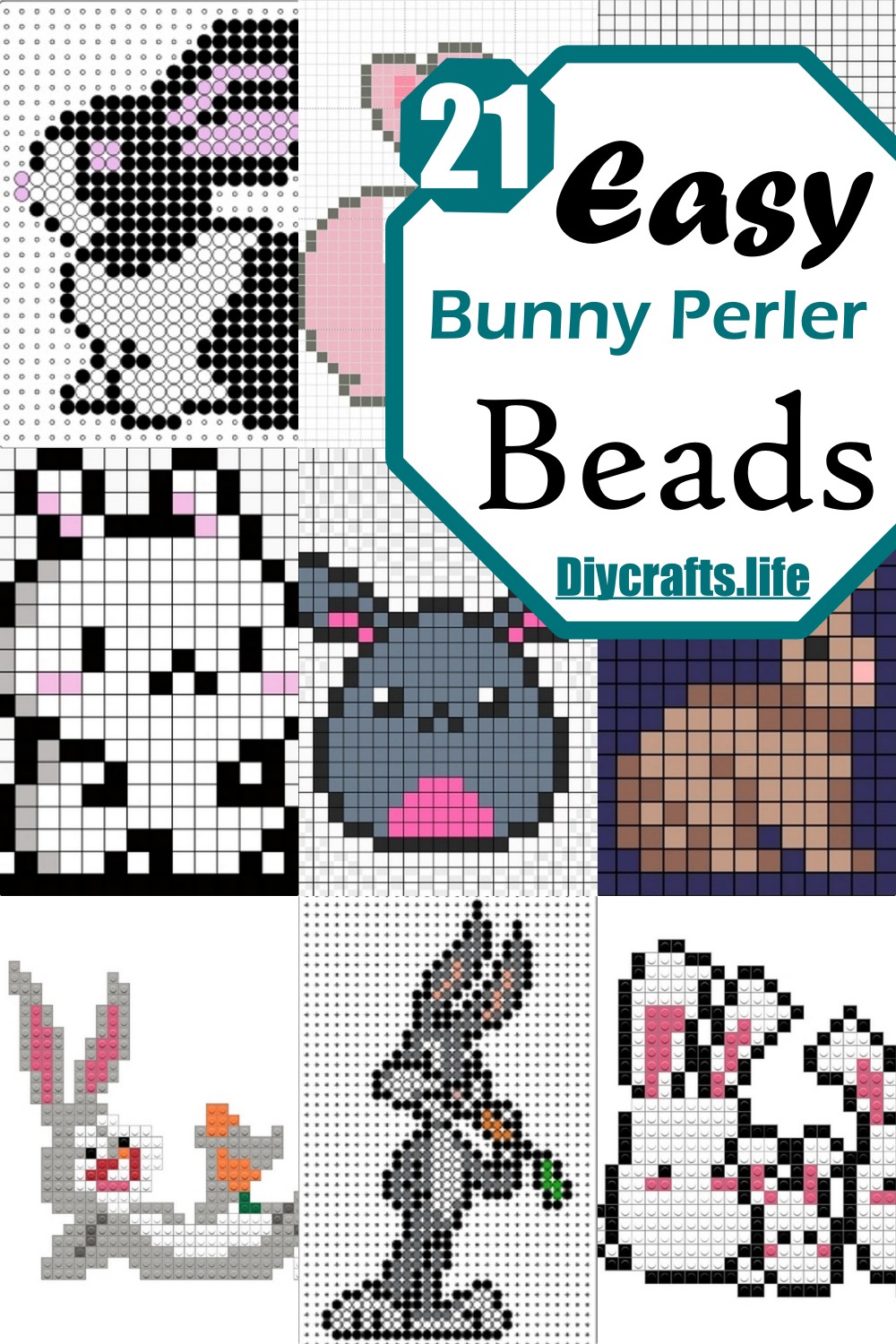 Easy Bunny Perler Beads