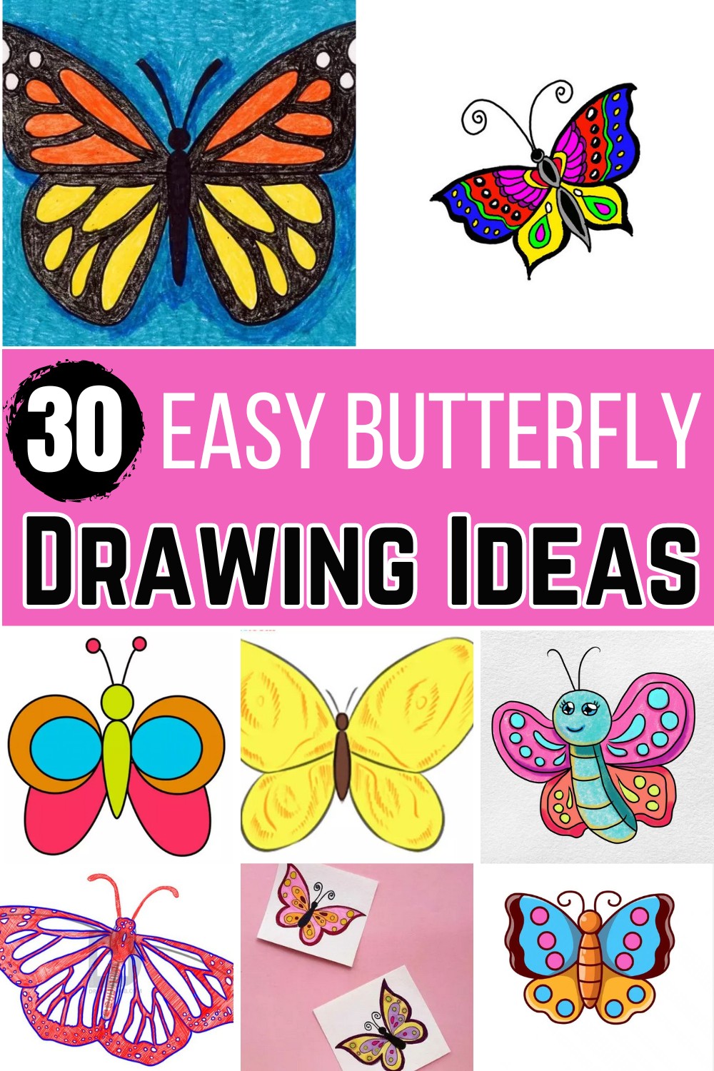 Easy Butterfly Drawing Ideas