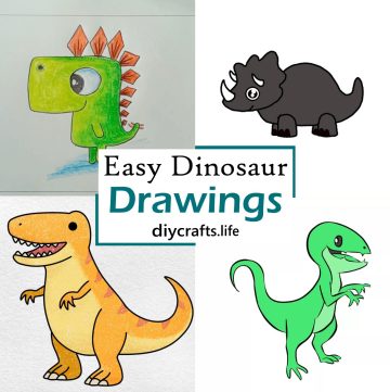 Easy Dinosaur Drawings 1