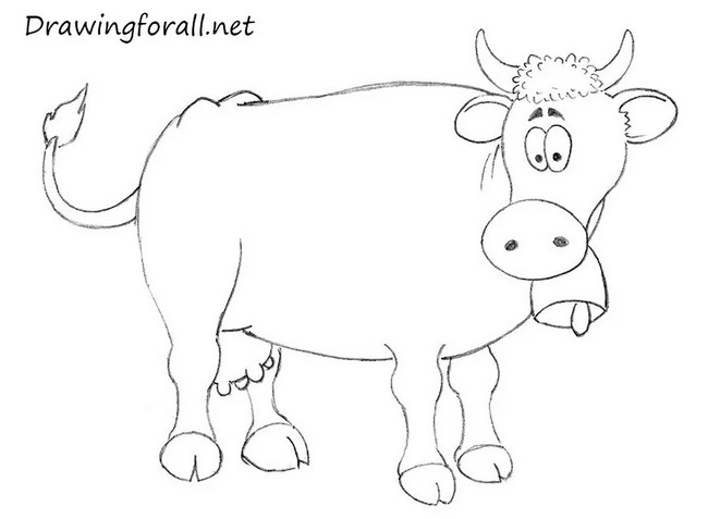 Easy Draw A Cow For Kids