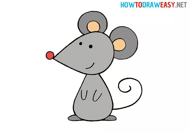 Easy Draw A Mouse For Kids