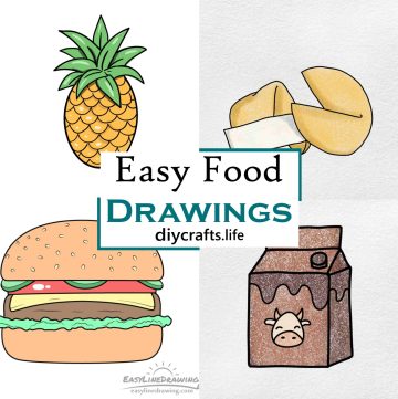 Easy Food Drawings 1