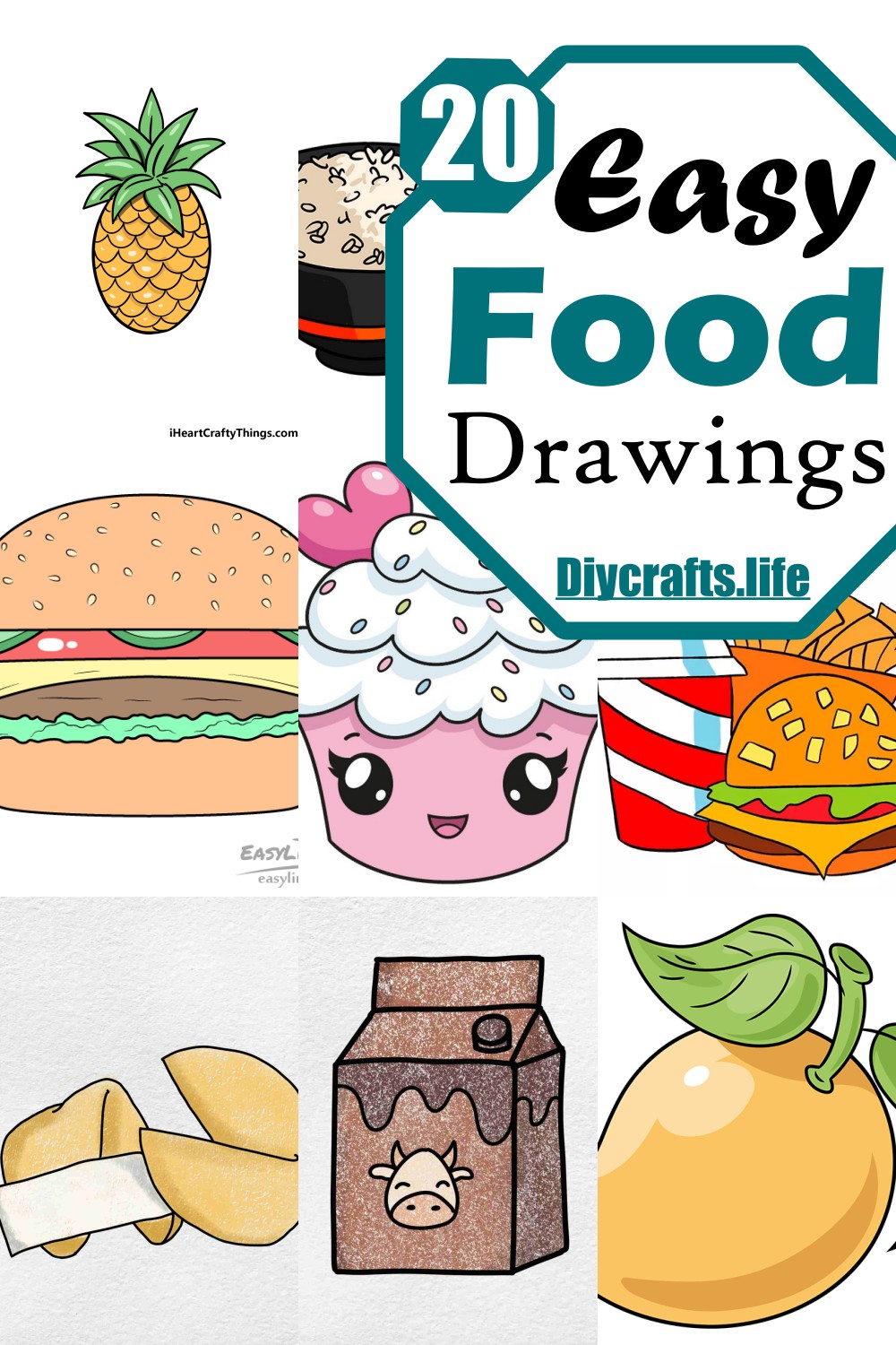 Easy Food Drawings