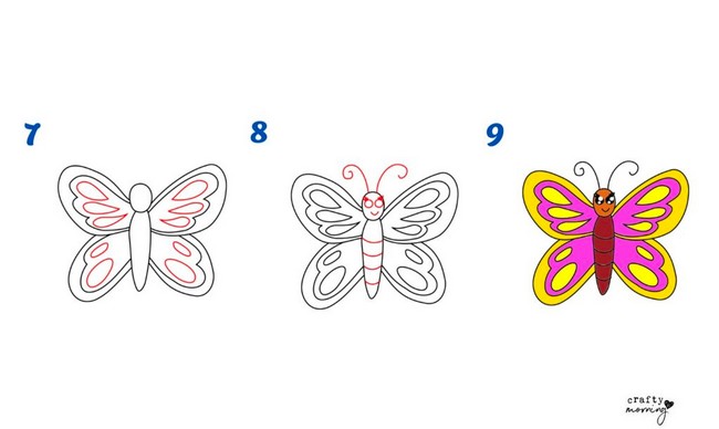Easy How To Draw A Butterfly