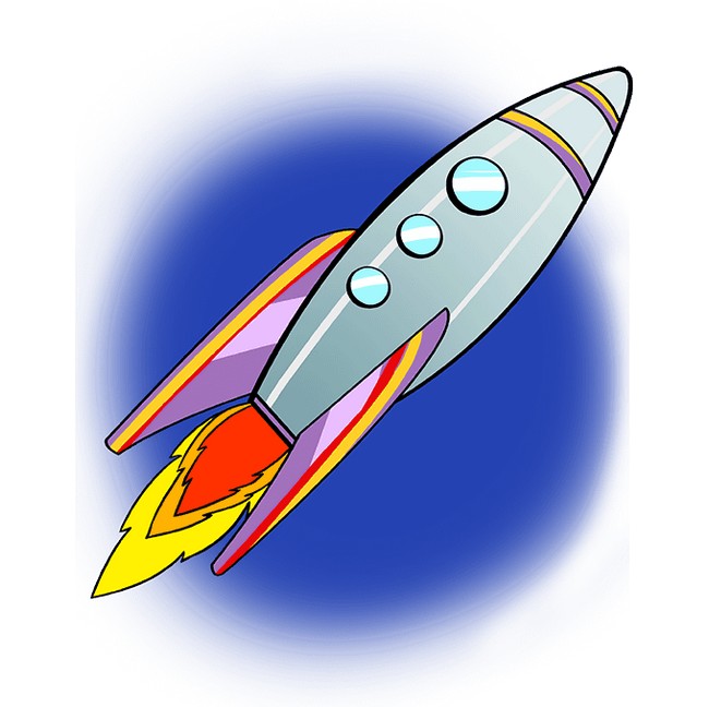Easy How To Draw A Rocket Ship