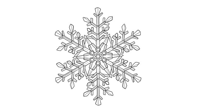 Easy How To Draw A Snowflake
