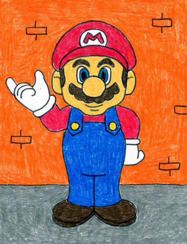 Easy How To Draw Mario