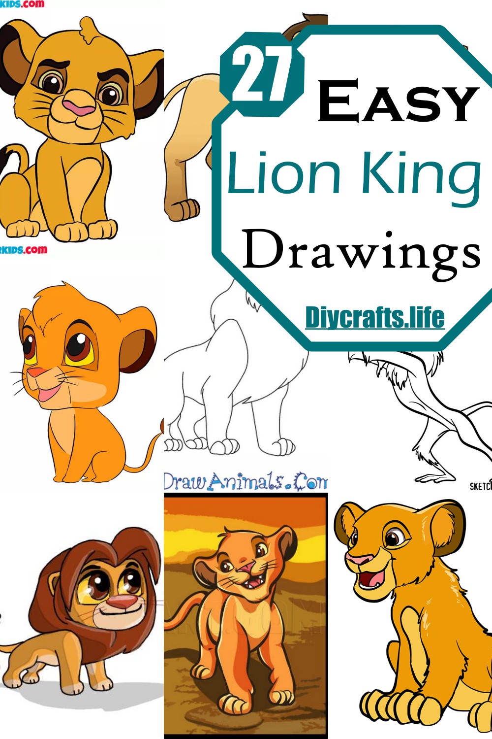 Easy Lion King Drawings