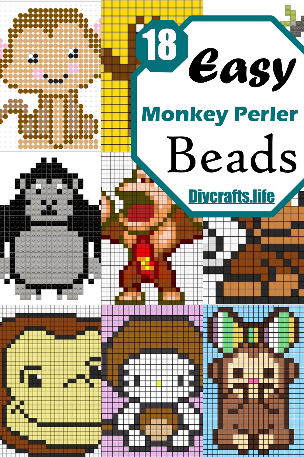 Easy Monkey Perler Beads 1