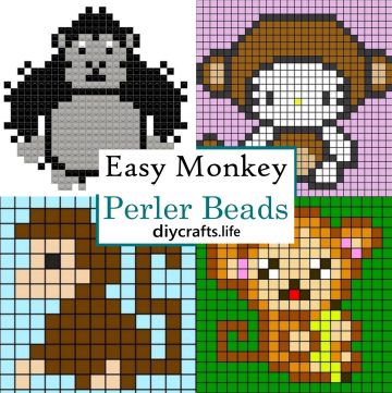 Easy Monkey Perler Beads