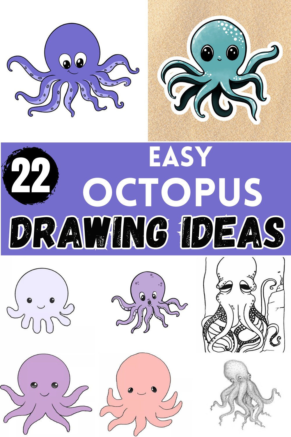 Easy Octopus Drawing Ideas