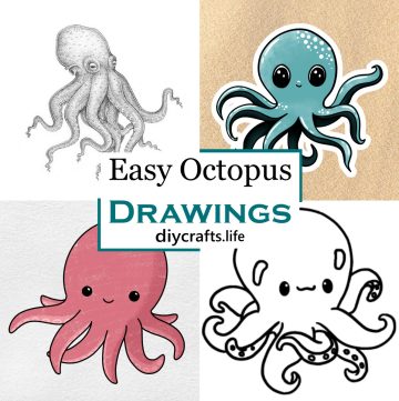 Easy Octopus Drawings 1