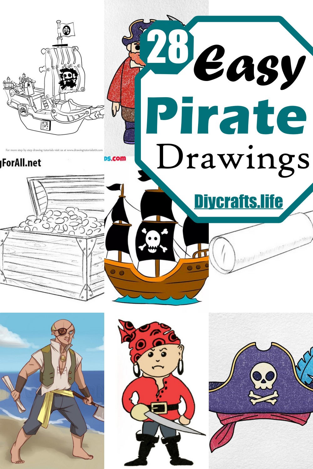Easy Pirate Drawings