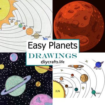 Easy Planets Drawings 1